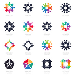 Big set of Abstract Logos. Vector logotypes, design elements or