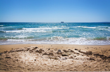 Fototapeta na wymiar Sandy beach in Palma