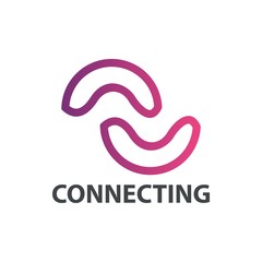 Connecting logo, business company