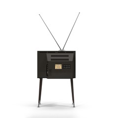 Old TV on white 3D Illustration - 120321468
