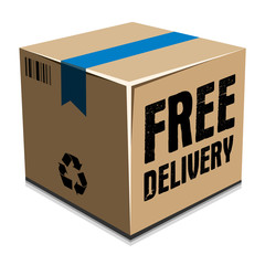 Free delivery - obrazy, fototapety, plakaty