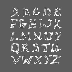 vector latin alphabet