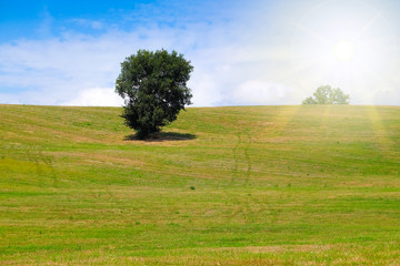 Landscape with the image of an Italian mountain area