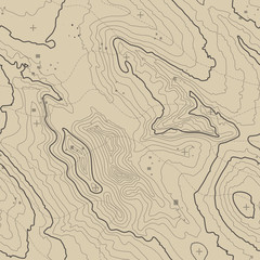 Obraz premium Topographic map background concept with space for your copy. Topography lines art contour , mountain hiking trail , Shape vector design. Computer generated .