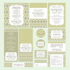 Set of wedding cards