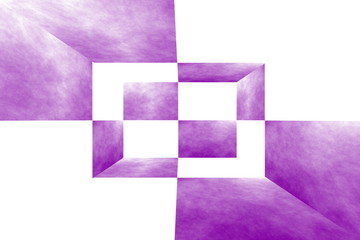 Illustration of a purple and white 3d box