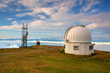 Observatory dome in the Gerlitzen Apls in Austria.