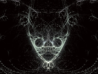 Abstract Magic energy multicolored fractal. 3D rendering.