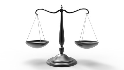 3D rendering of balance scale