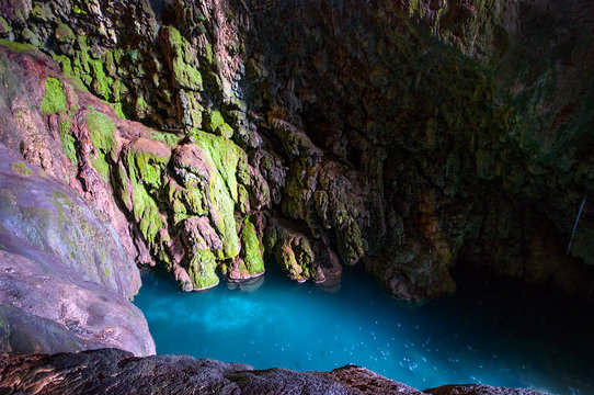 Beautiful cave called "Gruta Iris" in the "Monasterio de piedra"