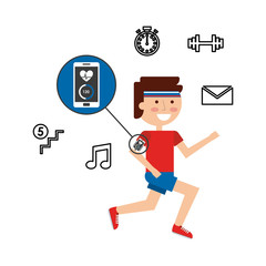 smartphone wearable technology icons vector illustration design