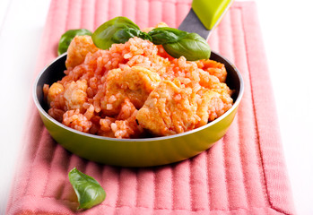 Rice and chicken breast casserole