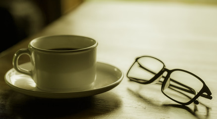 Coffee cup in coffee shop