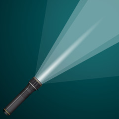 A beam of light from a flashlight.
