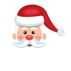 santa claus cartoon with red hat. christmas symbol. vector illustration