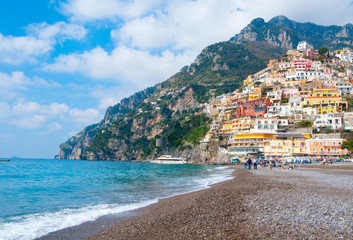 Positano town on Amalfi coast, Italy