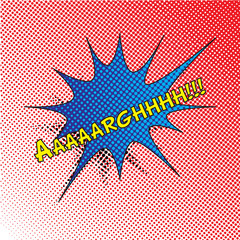 Colourful comic book style explosion vector effect