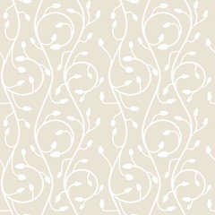 Seamless pattern of swirls on a light beige background