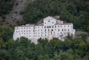 Fototapeta na wymiar Abbey of St. Michel Arcangelo from Monticchio village