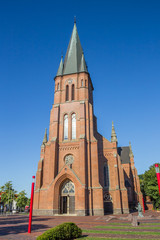 Fototapeta na wymiar St. Antonius church in the historical center of Papenburg