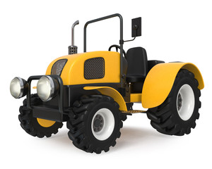 3d illustration farmer's tractor