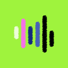 flat vector icon design collection sound and audio waves