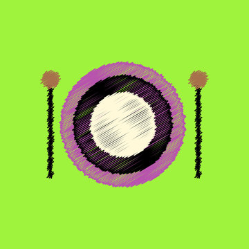 drum with sticks on green background clip art preview