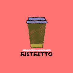 flat vector icon design collection ristretto to go