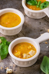 Bowl of carrot soup