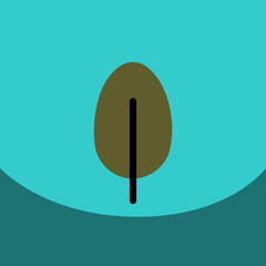 flat vector icon design collection tree leaf
