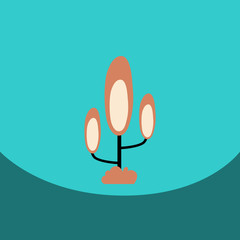 flat vector icon design collection tree silhouette