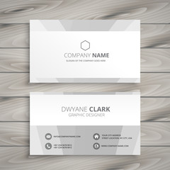 minimal white business card