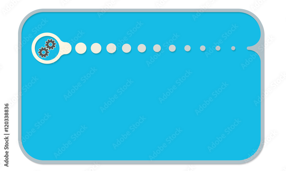 Poster vector text box for your text and cogwheels
