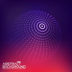 Abstract wave background with connecting dots and lines. Abstract Flow. Connection structure. Computer HUD. Layout background. Flow. Wave.