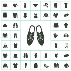 Set of forty clothes icons