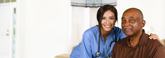  Health Care Worker and Elderly Patient