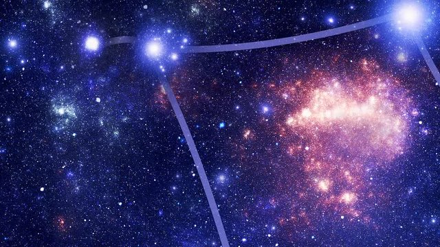 Constellation Corvus (Crv), one of the modern constellations