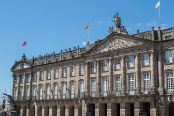 Obraz premium Ayuntamiento de Santiago de Compostela Galicien Spanien