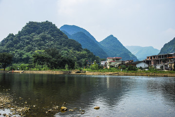 Fototapeta premium River and mountains scenery
