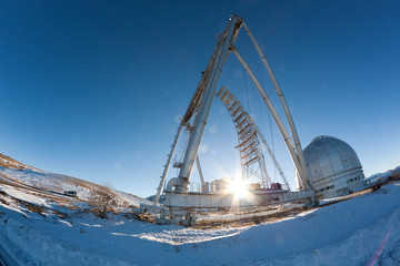 Telescope mountains sun