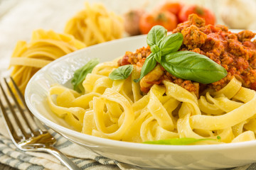 Tagliatelle alla bolognese, Italian Cuisine