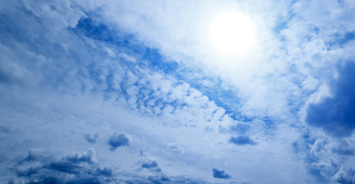 Sky clouds sun