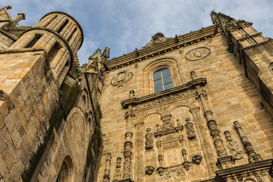 South facade of the Cathedral of Plasencia in Extremadura. Spain.