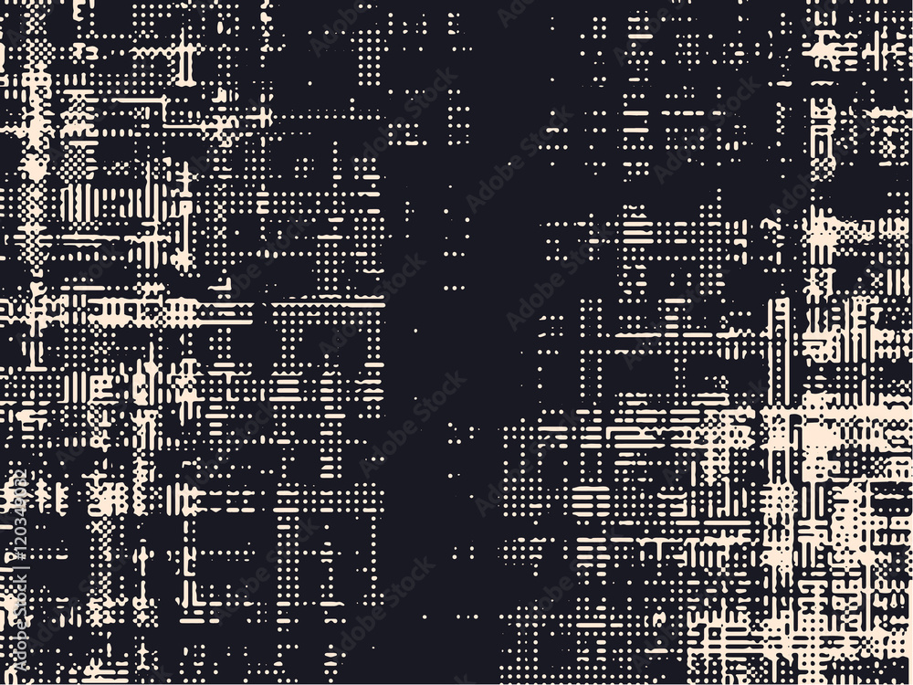Poster abstract grunge vector background. monochrome raster composition of irregular overlapping graphic el