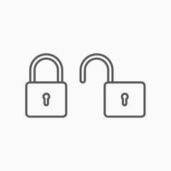 lock unlock, padlock icon
