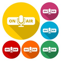 Vector on air sign, On air icon