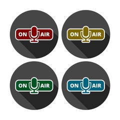 Vector on air sign, On air icon