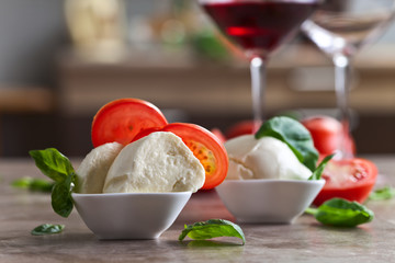  mozzarella with tomato and basil © Igor Normann