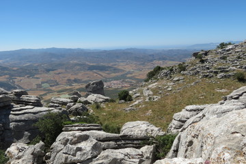 Fototapeta premium Espagne - Andalousie - Vue sur le Parc naturel du Torcal