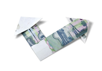 rubles arrow origami